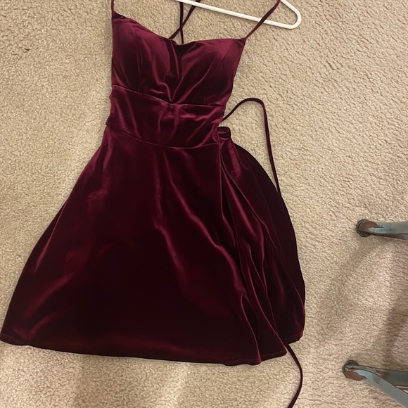 Windsor Cute Red Velvet Dress 
